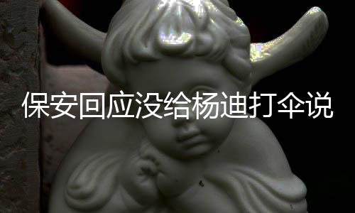 保安 保没给打伞了吗安认回应杨迪错人说了什么